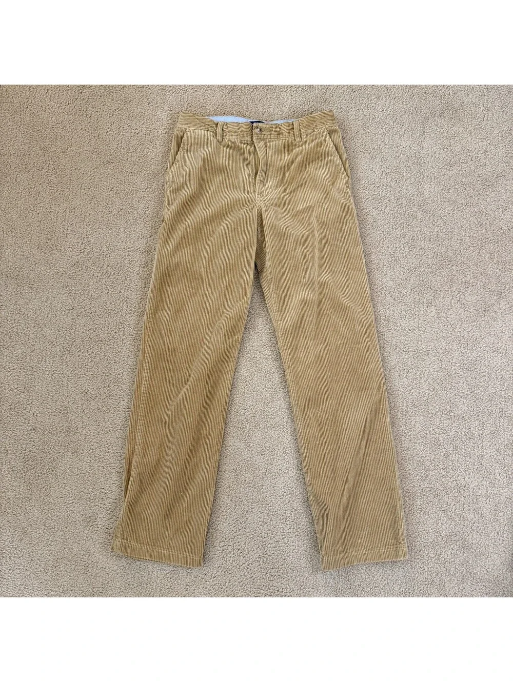 Polo Ralph Lauren Corduroy Pants Boy's 14 Brown Tan Cords Chino Straight Pony RL